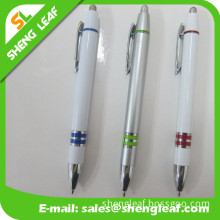 Automatic plastic ball pen with soft grip with lower moq